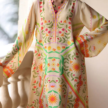 Geometric Print Long Dress for women J6085