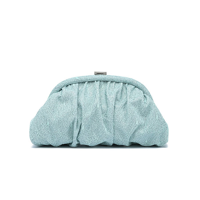 Ruched Textured Frame Clutch AD 173