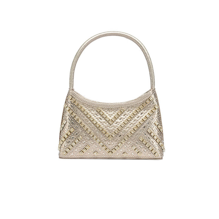 Crystal-Embellished Mini Hobo Bag AD 177