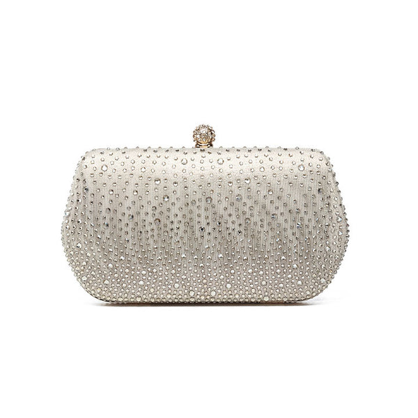 Stylish Rhinestone-Studded Hardcase Clutch AD 182
