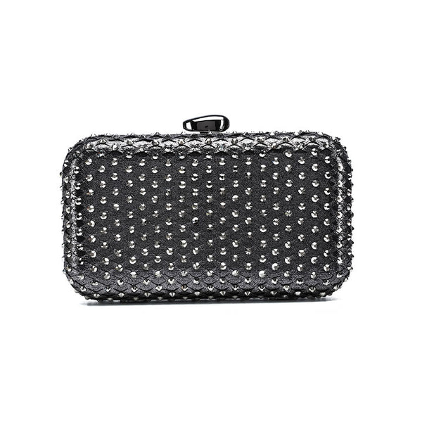 Studded Quilted Box Clutch AD 185