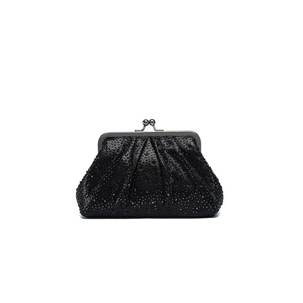 Pleated Rhinestone Clutch AD 187