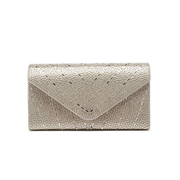 Stylish Crystal-Encrusted Envelope Clutch AD 188