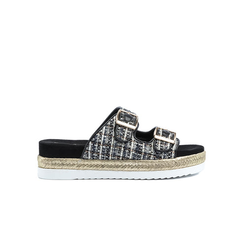 FYOR Flat Sandal #color_black