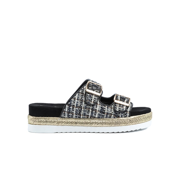 Stylish Double-Buckle Platform Slide AJ 006