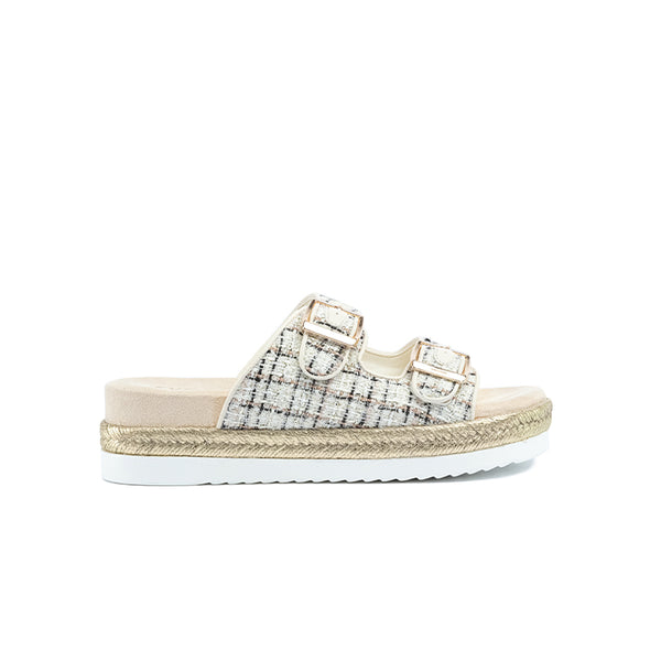 Stylish Double-Buckle Platform Slide AJ 006