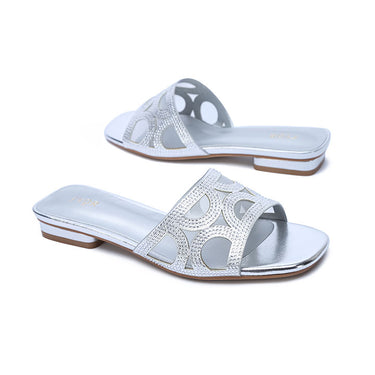 FYOR Flat Sandal #color_silver