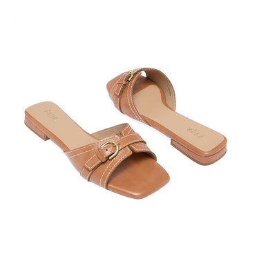 FYOR Flat Sandal #color_beige