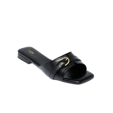 FYOR Flat Sandal #color_black