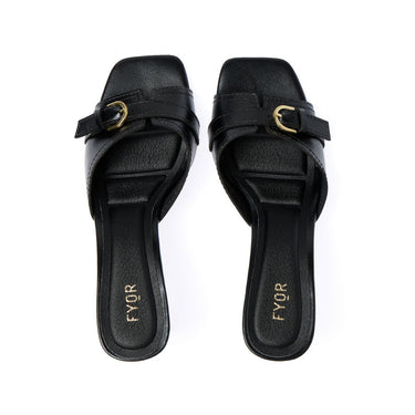 FYOR Flat Sandal #color_black