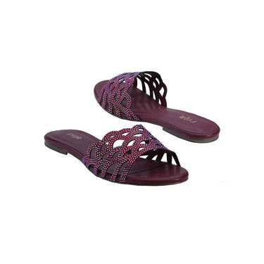 BCR 007 Flat Sandal #color_maroon