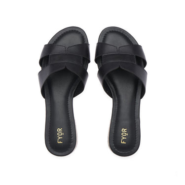 FYOR Flat Sandal #color_black