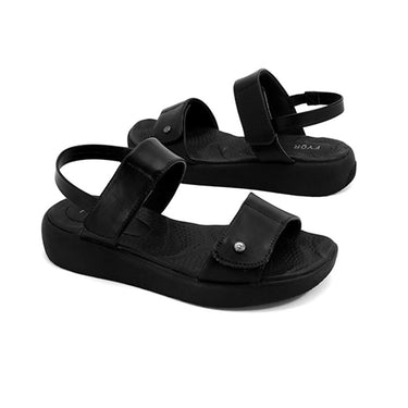 FYOR Flat Sandal #color_black