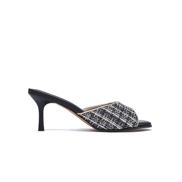 The Luxe Textured Fabric Mule CD 012