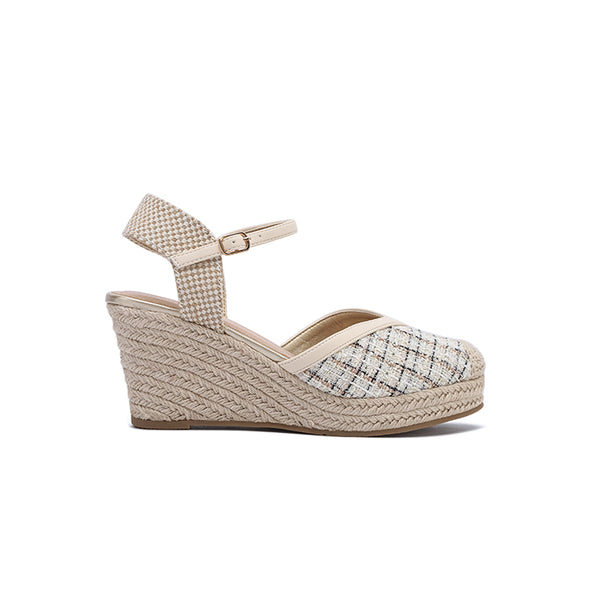 Stylish Tweed Espadrille Wedge CD 013