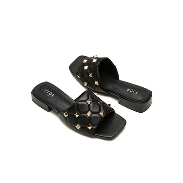 FYOR Flat Sandal #color_black