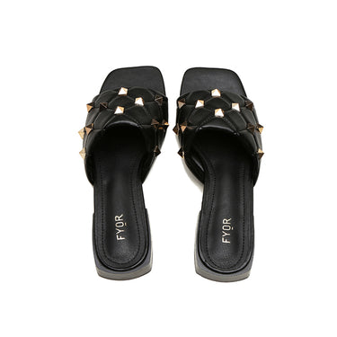 FYOR Flat Sandal #color_black