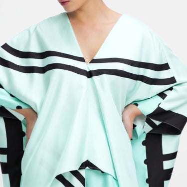 Printed Two Pcs Coord Set Top Pant Dress CORD0012