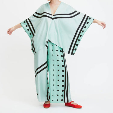 Printed Two Pcs Coord Set Top Pant Dress CORD0012