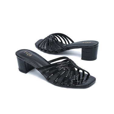 Fyor HL 122 Box Heel #color_black-croco