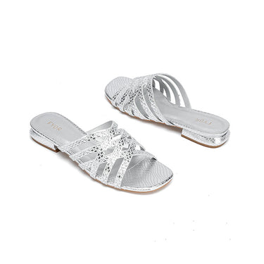 Fyor HL 183 Flat Sandal #color_silver