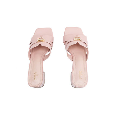 Fyor HL 195 box heel #color_peach