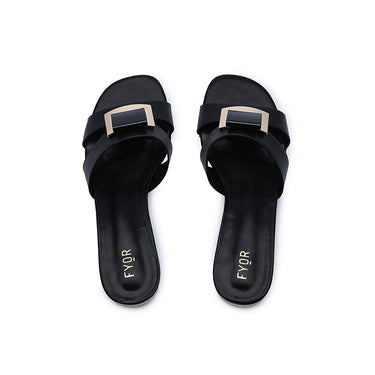 FYOR Flat Sandal #color_black