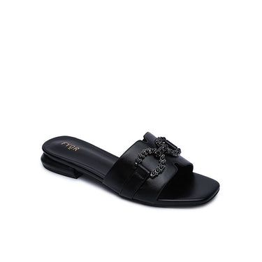 FYOR Flat Sandal #color_black