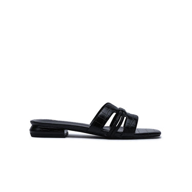 FYOR Flat Sandal #color_black