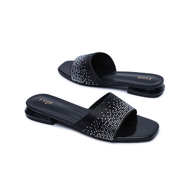 FYOR Flat Sandal #color_black