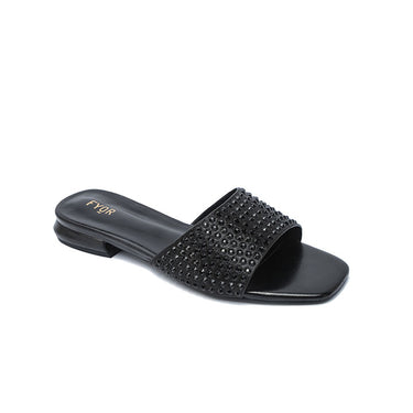 FYOR Flat Sandal #color_black