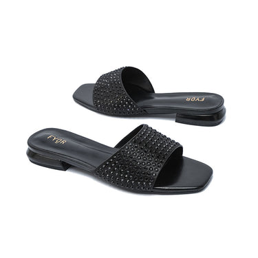 FYOR Flat Sandal #color_black
