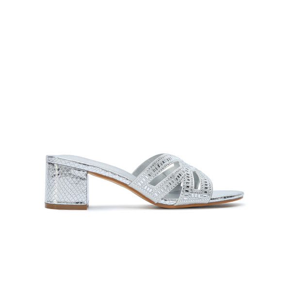 Embellished Laser Cut Box Heel HL 261