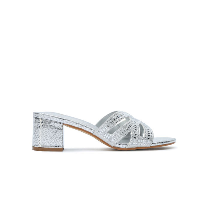 Embellished Laser Cut Box Heel HL 261