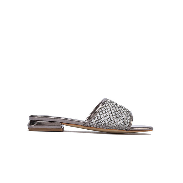 Crystal-Embellished Mesh Flats HL 284