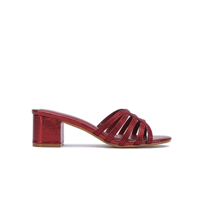 Crystal-Embellished Multi-Strap Mules HL 290