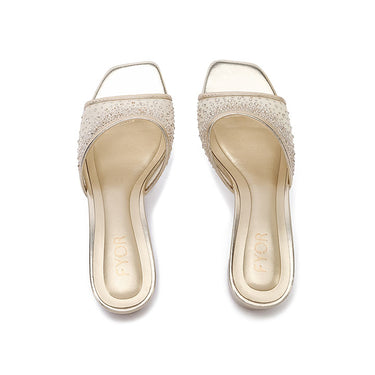 Mesh Diamante Block Heels HL 293