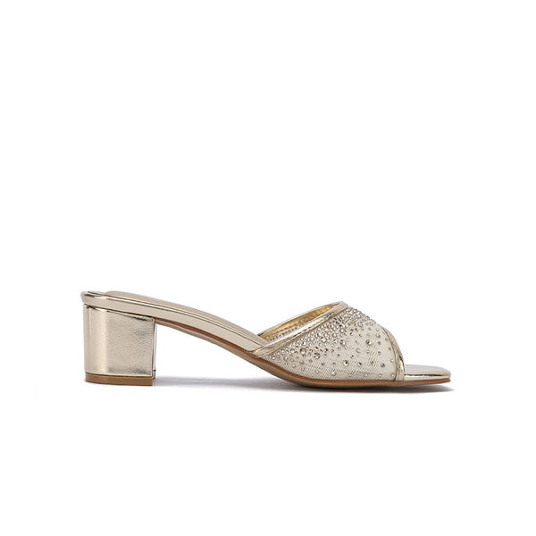 Mesh Diamante Block Heels HL 293