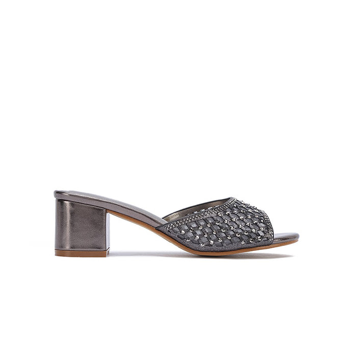 Lattice-Embellished Block Heel HL 296