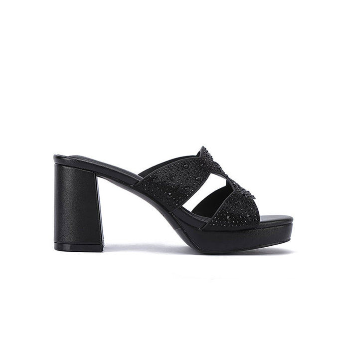 Crystal-Embellished Platform Heels HL 301