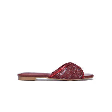 FYOR Flat Sandal #color_burgundy