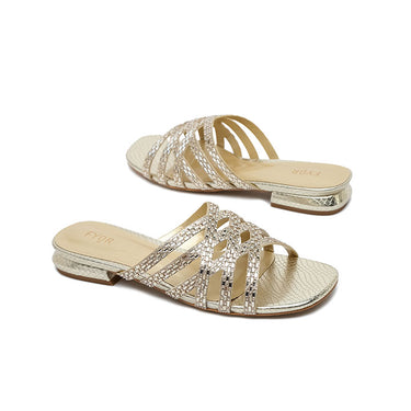 Fyor HL 183 Flat Sandal #color_gold