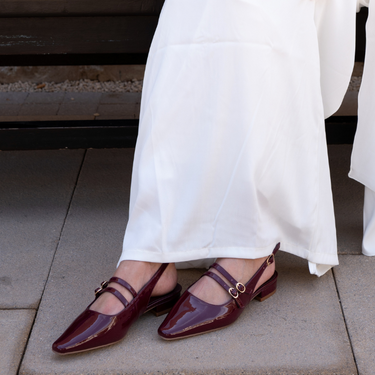 FYOR Flat Sandal #color_burgundy