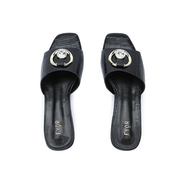 FYOR Flat Sandal #color_black