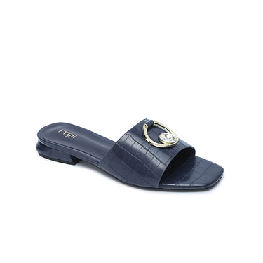 FYOR Flat Sandal #color_navy-blue