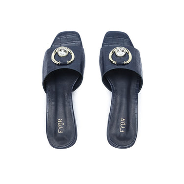 FYOR Flat Sandal #color_navy-blue