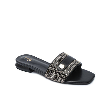 FYOR Flat Sandal #color_black