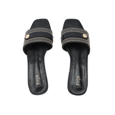FYOR Flat Sandal #color_black