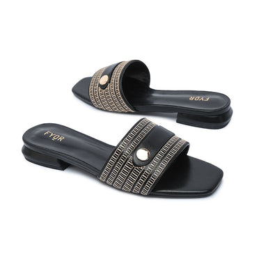 FYOR Flat Sandal #color_black
