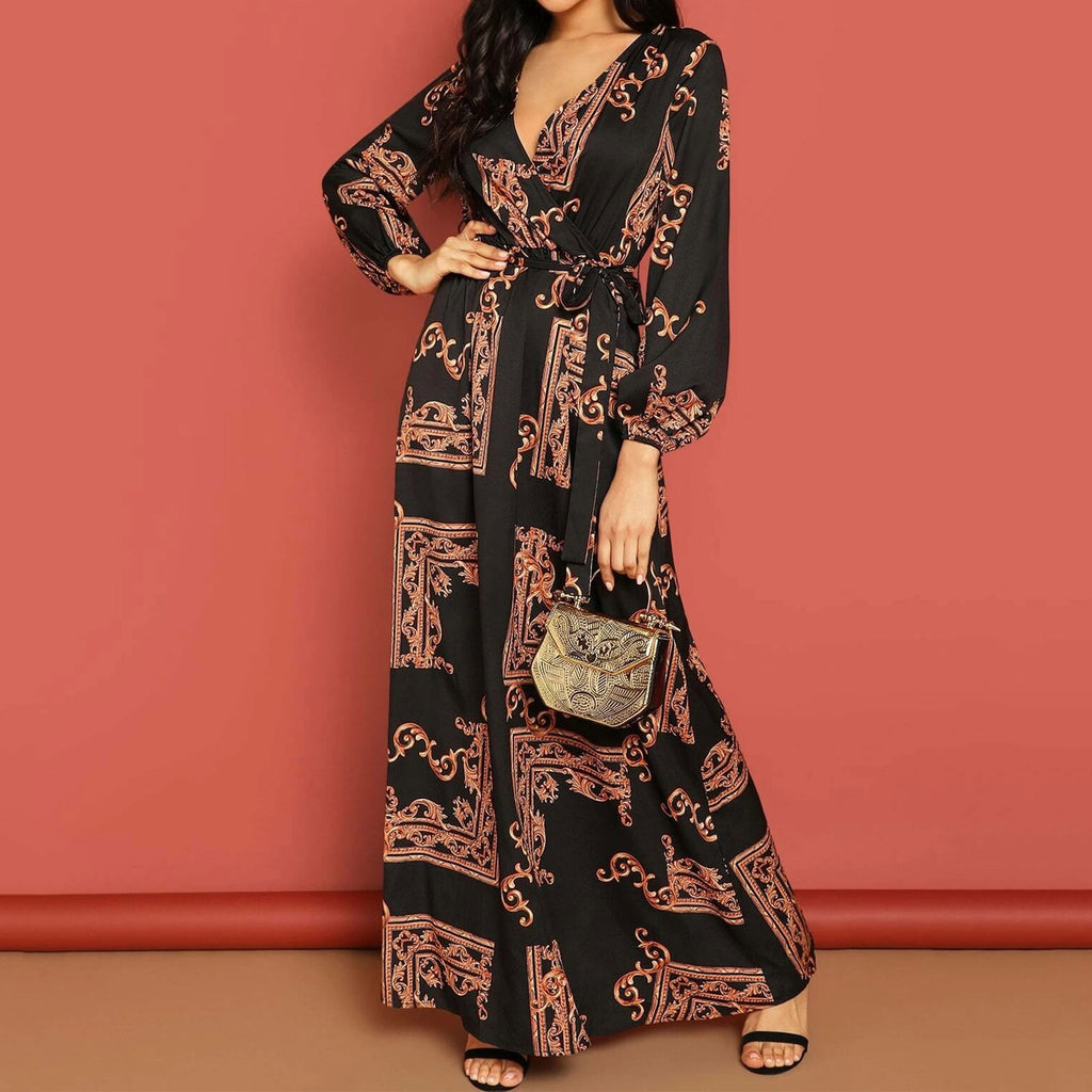 J5795RED Premium printed Kaftan